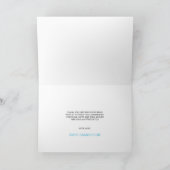 Carte De Remerciements Aquarelle moderne Bleu BOY Communion Baptême (Intérieur)