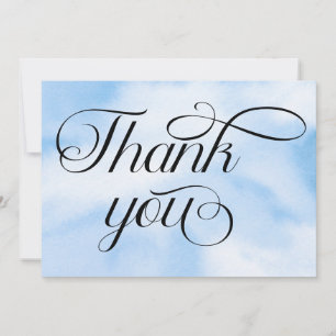 Carte De Remerciements Aquarelle moderne Blue Cloud Neuf Baby shower