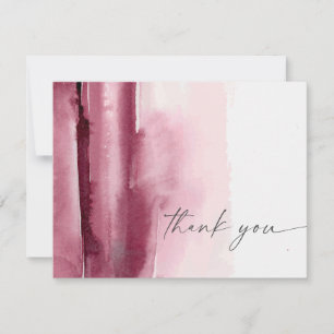 Carte De Remerciements Aquarelle moderne Bourgogne