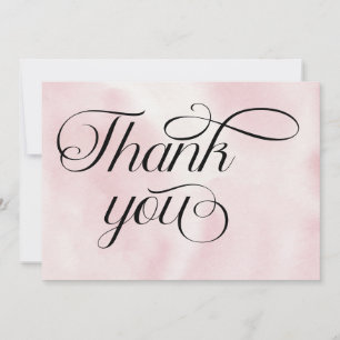 Carte De Remerciements Aquarelle moderne Cloud rose Neuf Baby shower