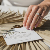 Carte De Remerciements Aquarelle moderne Palm Tree Monogramme photo Maria