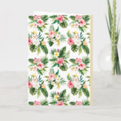 Carte De Remerciements Aquarelle Motif tropical (Dos)