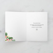 Carte De Remerciements Aquarelle Motif tropical (Intérieur)