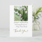 Carte De Remerciements Aquarelle Muguet (Debout devant)