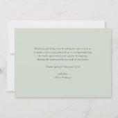 Carte De Remerciements Aquarelle Neige Forêt À feuillage persistant Maria (Dos)