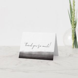 Carte De Remerciements Aquarelle Noir Fumé
