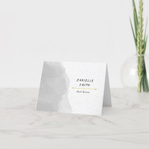 Carte De Remerciements Aquarelle noire et blanche professionnelle