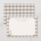 Carte De Remerciements Aquarelle Oie plate neutre (Devant / Derrière)