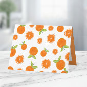 Carte De Remerciements Aquarelle Oranges agrumes tranches de fruits