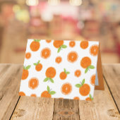 Carte De Remerciements Aquarelle Oranges agrumes tranches de fruits