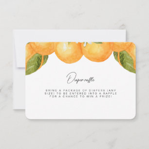 Carte De Remerciements Aquarelle Oranges Diaper tag