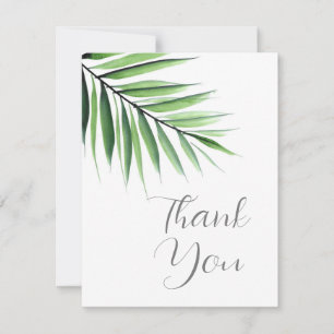 Carte De Remerciements Aquarelle Palm