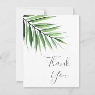 Carte De Remerciements Aquarelle Palm