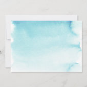 Carte De Remerciements Aquarelle Pastel Blue Gold Bat mitzvah (Dos)