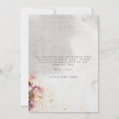 Carte De Remerciements Aquarelle Peint Floral Mariage (Dos)