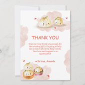 Carte De Remerciements Aquarelle Petit Baby shower de champignon (Devant)