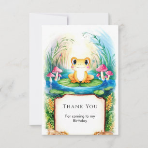 Carte De Remerciements Aquarelle Petite grenouille Anniversaire