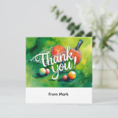 Carte De Remerciements Aquarelle Ping (Debout devant)