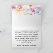 Carte De Remerciements Aquarelle printanière Pastel Floral | (Intérieur)