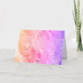 Carte De Remerciements Aquarelle Rainbow Gradient Peinture (Dos)