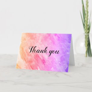 Carte De Remerciements Aquarelle Rainbow Gradient Peinture