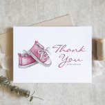 Carte De Remerciements Aquarelle rose Baby shower de bébés bonbons<br><div class="desc">Merci à vos invités avec ce carte de remerciements de baby shower personnalisable. Il présente l'aquarelle d'un adorable baby shower rose. Personnalisez ce carte de remerciements de baby shower en ajoutant vos détails. Cette carte de remerciements d'aquarelle rose est parfaite pour It's a Girl baby showers.</div>
