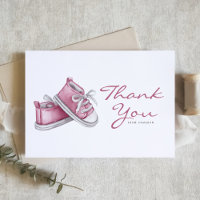 Aquarelle rose Baby shower de chaussures pour bébé