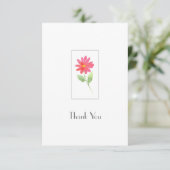 Carte De Remerciements Aquarelle rose corail (Debout devant)