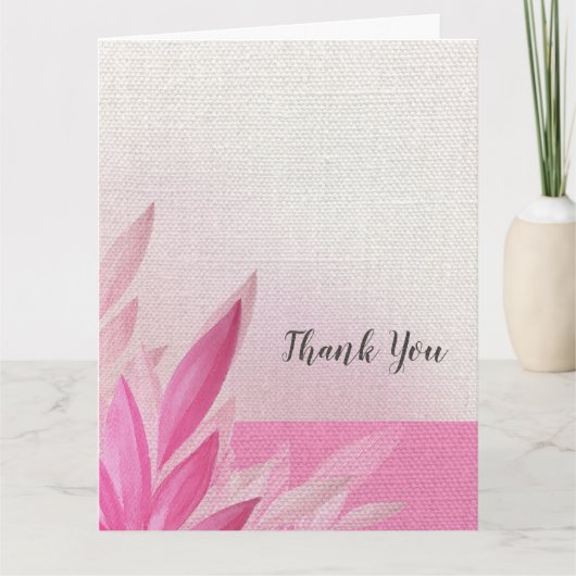 Carte De Remerciements Aquarelle Rose Et Punk (Devant)