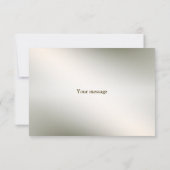 Carte De Remerciements Aquarelle rose Floral Frame Bronze brillant (Dos)