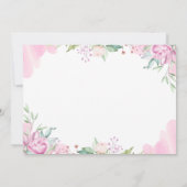 Carte De Remerciements Aquarelle rose Floral Première Sainte Communion Ph (Dos)