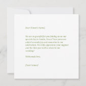 Carte De Remerciements Aquarelle rose Mariage (Dos)