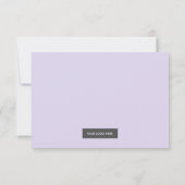 Carte De Remerciements Aquarelle rose pourpre (Dos)