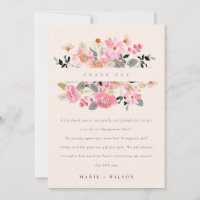 Aquarelle rose vif Fiançailles floral