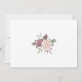 Carte De Remerciements Aquarelle rose vintage (Dos)