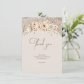 Carte De Remerciements Aquarelle rustique Fleur sauvage Boho été (Debout devant)