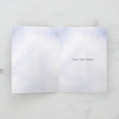 Carte De Remerciements Aquarelle rustique Snowflakes Blue Winter Wedding (Intérieur)