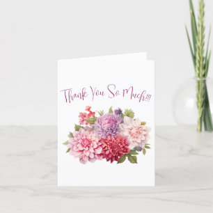 Carte De Remerciements Aquarelle simple et élégante Florale