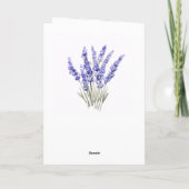 Carte De Remerciements Aquarelle simple Lavender Sprigs Fleurs (Dos)