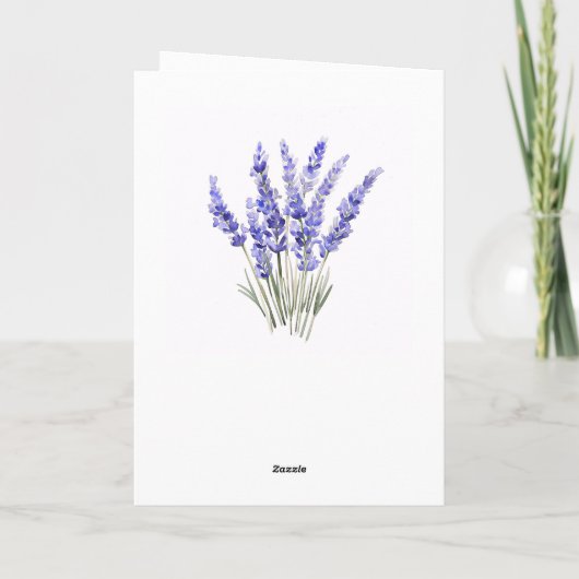 Carte De Remerciements Aquarelle simple Lavender Sprigs Fleurs (Dos)