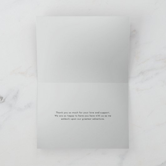 Carte De Remerciements Aquarelle Snowy Winter Forest Mariage des bois (Intérieur)