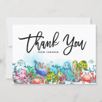 Aquarelle sous la mer fête d'anniversaire