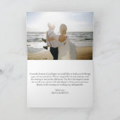 Carte De Remerciements Aquarelle Starfish & Seashells Beach Wedding (Intérieur)