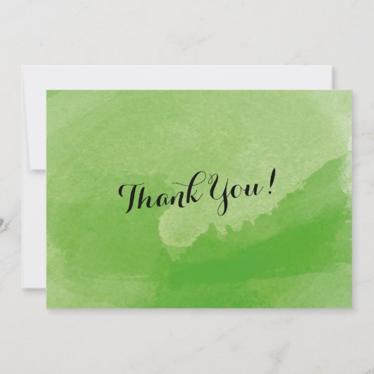 Carte De Remerciements Aquarelle tropicale Vert Monstera Feuille Mariage (Dos)