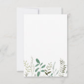 Carte De Remerciements aquarelle verte Croix sainte (Dos)