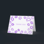 Carte De Remerciements Aquarelle violet étoile de David Bar Bat mitzvah<br><div class="desc">Parfait plaisir Carte de remerciements à envoyer après un bat mitzvah, bar mitzvah ou autre célébration juive! L'aquarelle faite main pour vous sur l'avant et vierge à l'intérieur! ENTIÈREMENT PERSONNALISABLE ! Cliquez sur "Personnaliser" ci-dessus pour modifier le texte. Cliquez sur "modifier à l'aide de l'outil de conception" pour ajuster les...</div>