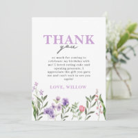 Aquarelle violet Fleur sauvage