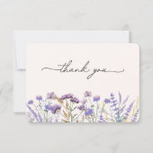 Carte De Remerciements Aquarelle violet Fleur sauvage Meadow (Devant)