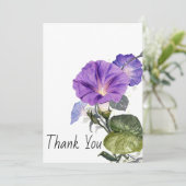 Carte De Remerciements Aquarelle violet pétunia (Debout devant)