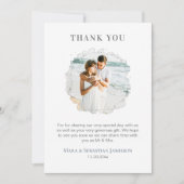 Carte De Remerciements *~* AR16 Elégant code QR PHOTO DO-IT-YOURSELF Mari (Devant)